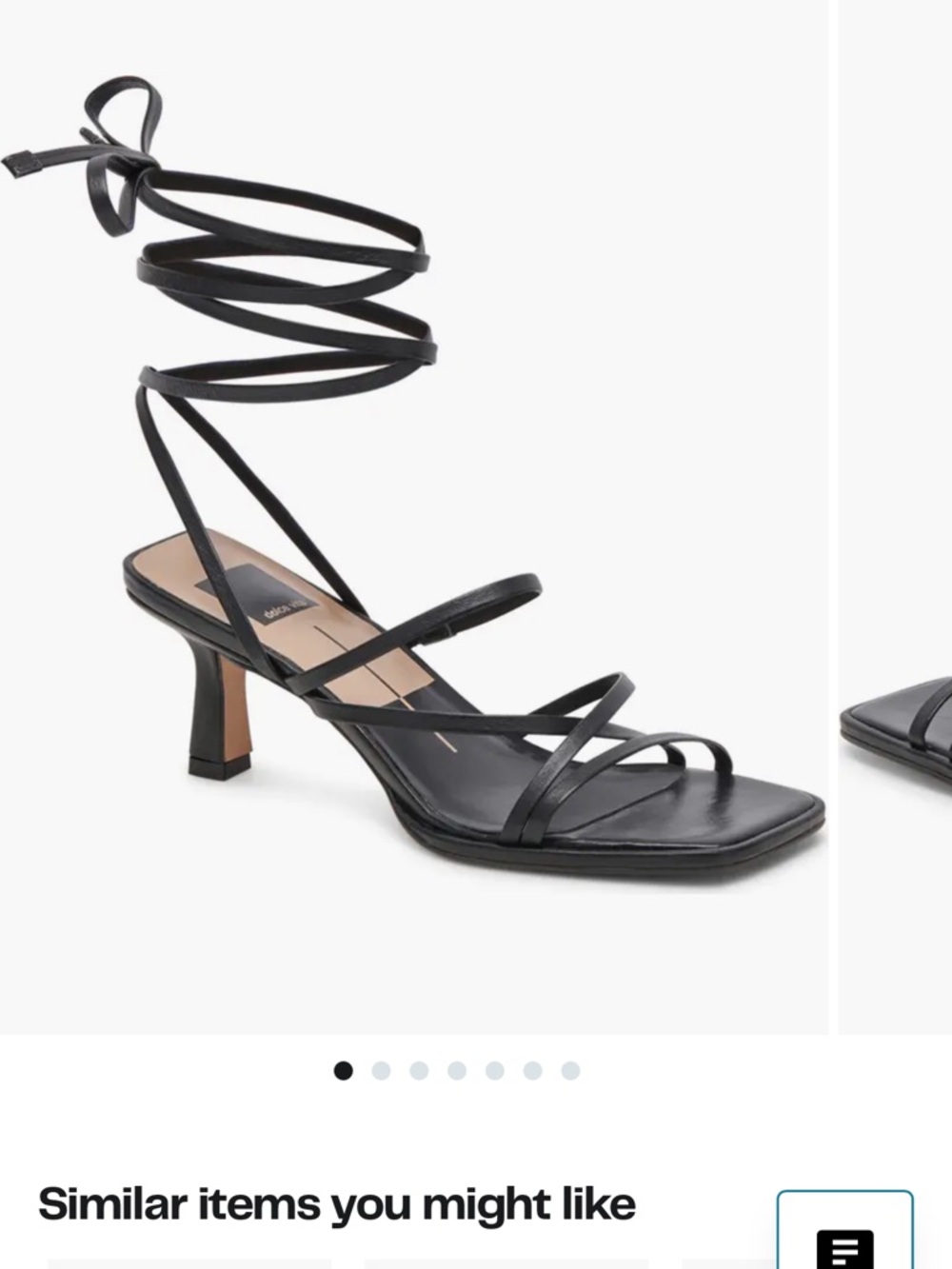 Dolce Vita Malabo Black Strappy Wrap Sandals heels